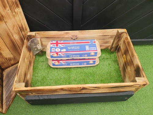 *NEW* Homemade Handmade Wooden Large Egg Box Outdoor Long Egg/Milk Box - Picture 3 of 8