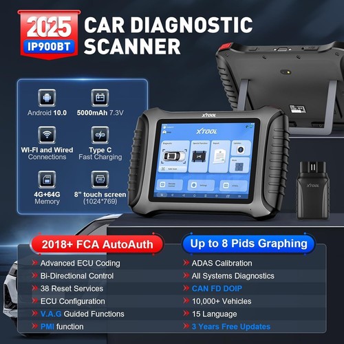 XTOOL IP900BT Auto Bidirectional Diagnostic Scanner ECU Coding Key Programming - Picture 24 of 24