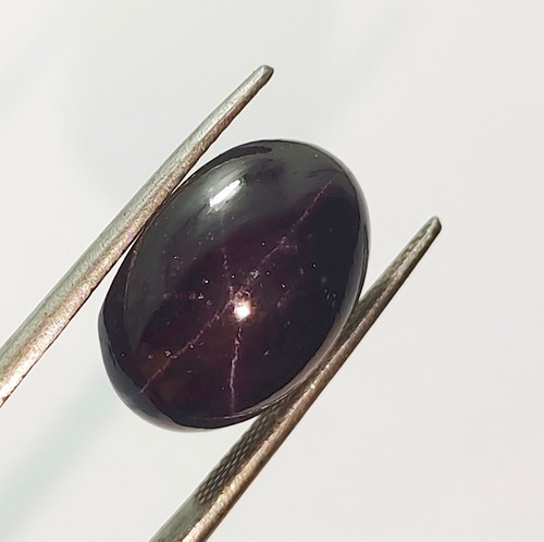 Natural Rhodolite Cherry Red Garnet Four Rays Oval Cabochon Loose Gemstone S55-2 - Picture 8 of 15