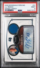 🔥 2006 Bowman Sterling JJ Redick Rookie Auto Game-Worn Jersey PSA 9 🔥