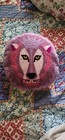 Lion animal face colorful hippie y2k couch or bed pillow