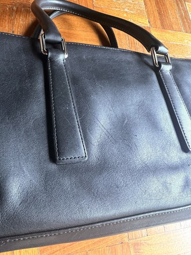 Coach Black Leather Hampton Satchel Handbag Tote 9419 Costa Rica - Picture 12 of 15