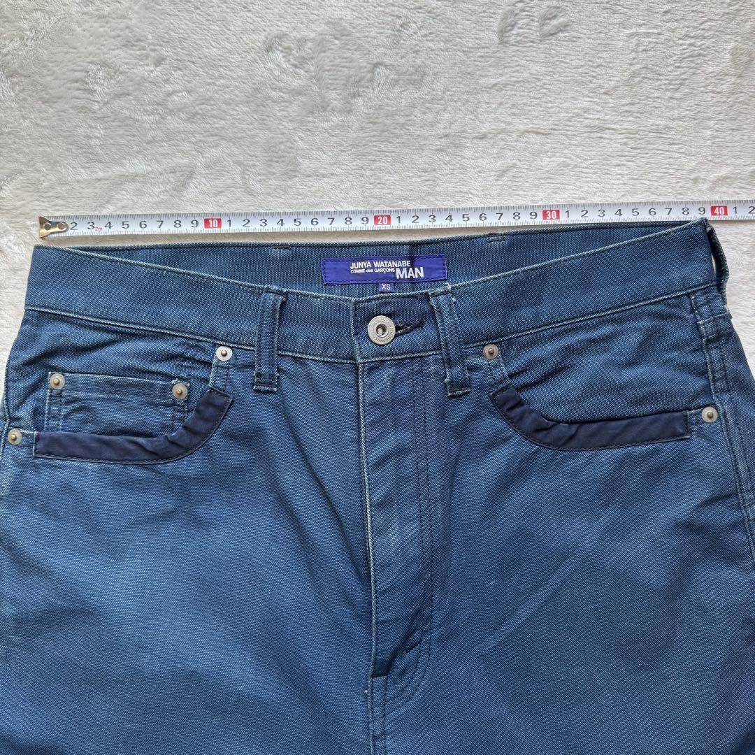 美品 JUNYA WATANABE MAN 変形デニムパンツ シンチバック XS JUNYA WATANABE MAN ジュンヤワタナベマン コムデギャルソン