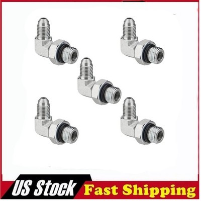 Hydraulic Hose Adapter Fittings with Cover 1/4'' JIC 37° Male x #6 SAE/ORB Male 5