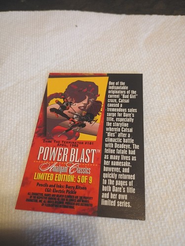 1996 Amalgam Dare The Terminator #181 PowerBlast Insert Card - Picture 2 of 2