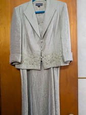 KM Collection by Milla Bell Mother of the Bride Gown  Jacket Sage Green Size 16