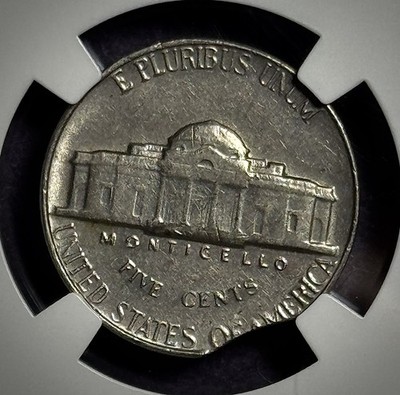 1964 Jefferson Nickel NGC “Mint Error” UNC– Clipped Planchet