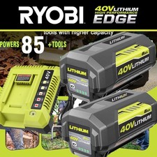 8.0Ah Battery 40 Volt for Ryobi 40V Lithium OP40602 Battery with LED / Charger
