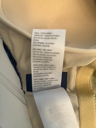 Vestido de baño D & Co Beach para mujer 16 fruncido con volantes azul aguamarina elástico - Imagen 6 de 9