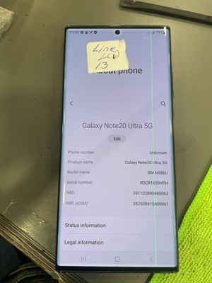 #ad OEM OLED Pull For Samsung Galaxy Note 20 Ultra LCD Black SCREEN ONLY $69.99