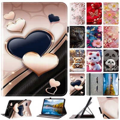 Butterfly Bear Cat Flower Tablet Case For Samsung Tab A8 A9 S6 S7 S8 S9 S10 FE