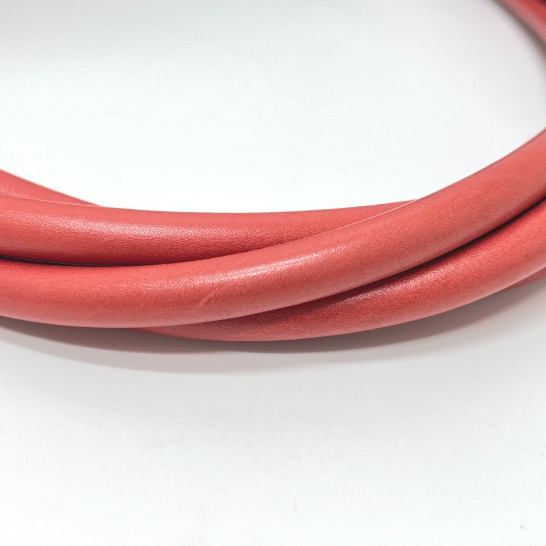 GUCCI Logo Leather Bag Red Gold Women's Used thumbnail 8