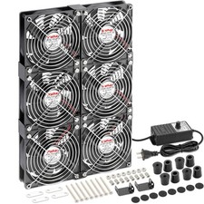 120mm x 6 Small Box Computer Fan with AC 110V 240V Speed Controller