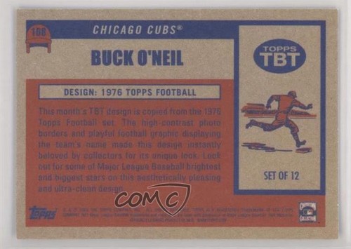 2022 Topps Throwback Thursday #TBT Online Exclusive Blue /10 Buck O'Neil HOF - Picture 2 of 3