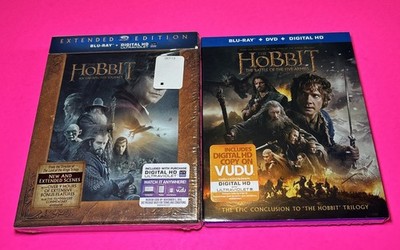 The Hobbit: An Unexpected Journey & Battle Five Armies Blu Ray NEW SEALED Rare