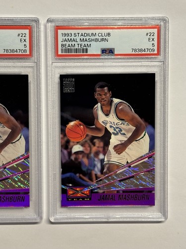 Jamal Mashburn 1993 Topps Stadium Club Beam Team RC #22 - Two (2) Graded Cards! - Picture 3 of 3
