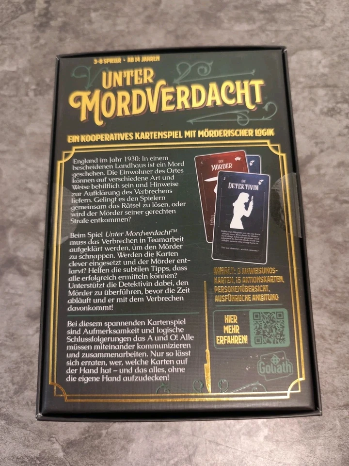 GOLIATH Unter Mordverdacht! Ein kooperatives mit mörderischer Logik Kartenspiel - Bild 3 von 3
