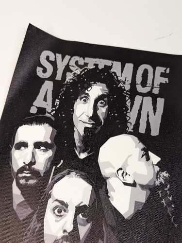 System Of A Down Band Members Cartoon Cover Art Canvas Vinyl Poster 12" x 8" - Picture 3 of 24