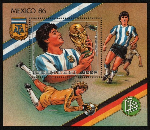 Guinea 1986 - Mi-Nr. Block 240 A ** - MNH - Fußball / Soccer - Maradona