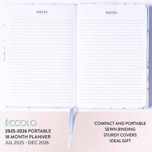 2025-2026 Eccolo 18 Month Bound Planner, Monthly & Weekly Pages (5.25 x 7.75"... - Picture 6 of 7