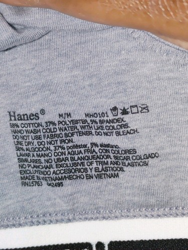 2 Pack Hanes Women's Originals Medium Racerback Bralette Stretch Cotton NWT - Picture 2 of 7