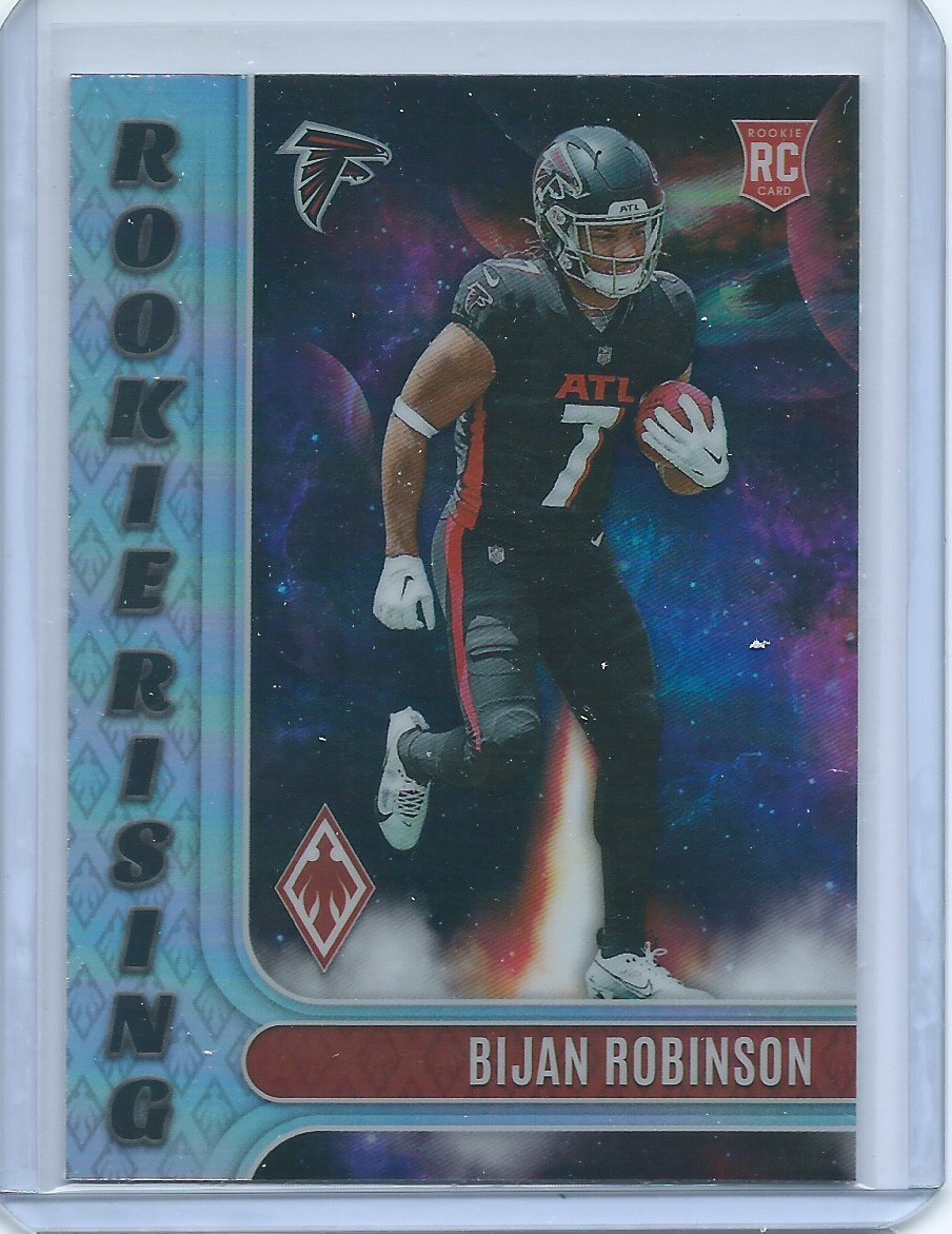 2023 Panini Phoenix Bijan Robinson RC Rookie Rising Insert #RIS-6 Falcons