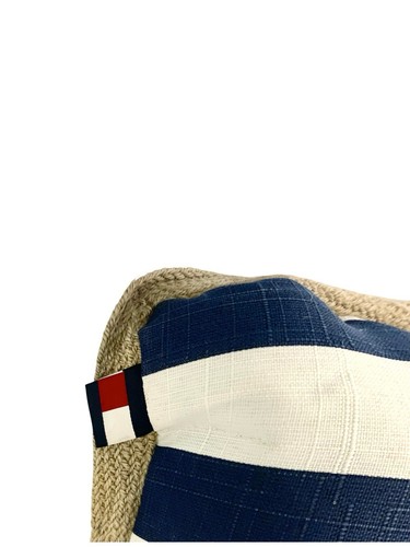 Pillow Tommy Hilfiger Striped with Textured Border Vintage Nautical Decor - Picture 5 of 6