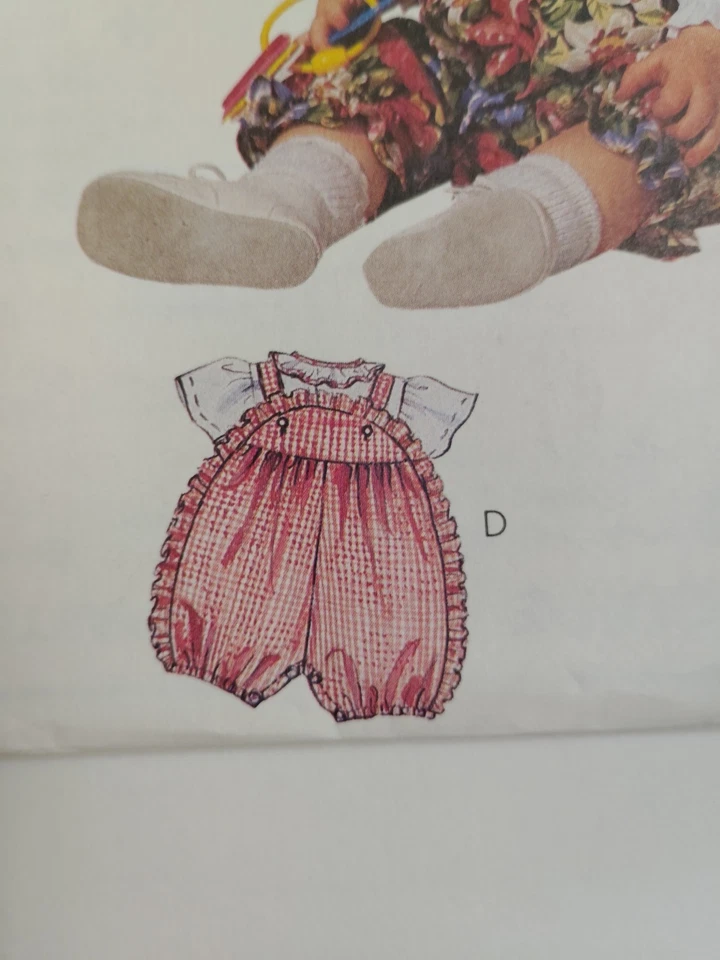 Infant Girls Romper Pants Shirt S M L XL McCalls 6686 Sewing Pattern UC McCall's - Image 4 of 4