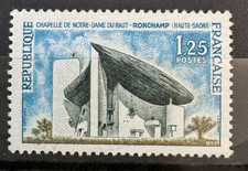 Timbre Stamp 1963 - YT 1394A - Chapelle Notre dame du Haut Ronchamp - Neuf** MNH