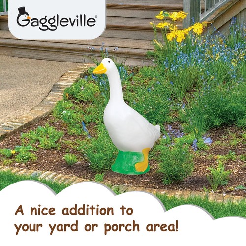 Gaggleville Porch Goose Baby 17" H Statue - Picture 8 of 9