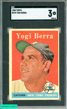 1958 TOPPS YOGI BERRA #370 SGC 3