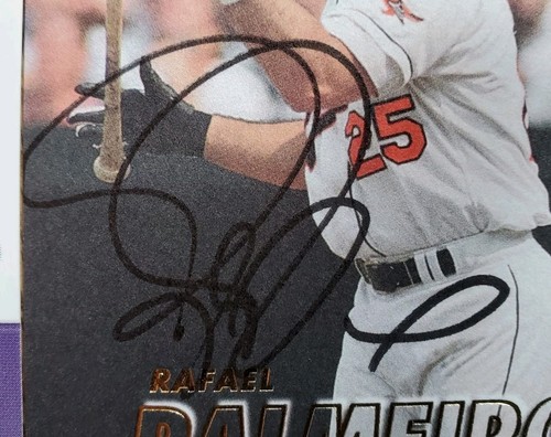 NICE 1997 Fleer Baseball Orioles Rafael Palmeiro Autographed Signed Card JSA COA - Picture 2 of 3