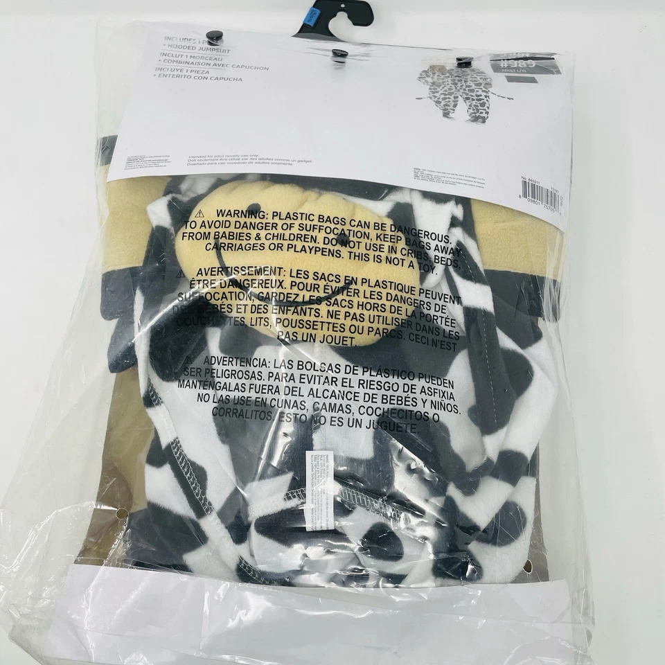 Vaca Cremallera Adulto Unisex L/XL Se Ajusta Hasta 46 Capucha Mono Disfraz Halloween 468 Foto 4 de 4