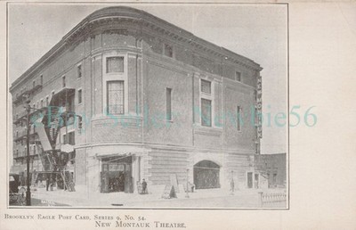 Brooklyn NYC NY - NEW MONTAUK THEATRE - Eagle Postcard