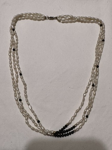 Sterling Multi strand Pearl Necklace