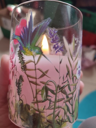 Flammenlose LED-Frühlingskerzen aus Glas - Bild 15 von 16