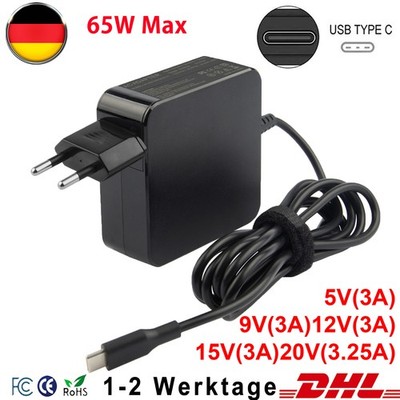 Für Dell Latitude 13 7370 7390 2-in-1 Type USB C 65W Laptop Ladegerät Netzteil