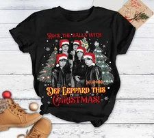 Def Leppard Rock The Hall With This Christmas Shirt Unisex S-5XL 1R122