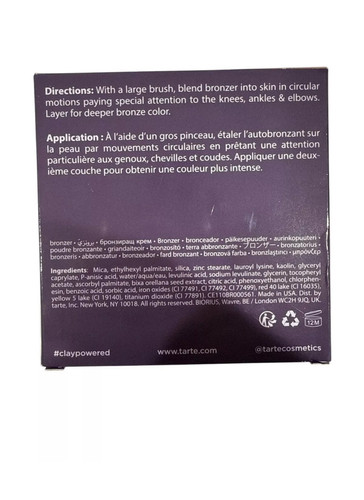 TARTE ~ PARK AVE PRINCESS MATTE WATERPROOF FACE & BODY BRONZER ~ TAN-DEEP - Picture 2 of 2