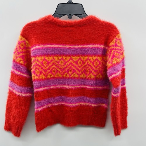 Holiday Lane Youth Little Girls Size 6X Fair Isle Crewneck Sweater Red $40 021 - Picture 6 of 9