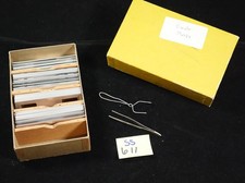 EMDE Aluminum FRAMES masks for Stereo Realist slides plus tweezers box