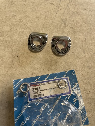55 Chevy 150 Windshield Wiper Escutcheons Smoothie Style W No Windshield Trim - Picture 13 of 14