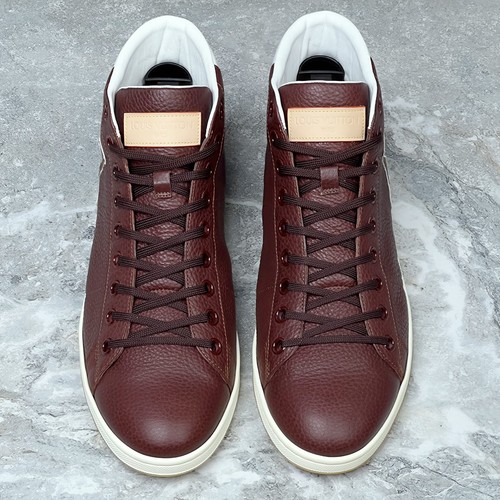 Sneakers Louis Vuitton Surfside Fasbball pelle marrone grana 9 LV 10 US 43 EUR - Foto 5 di 13