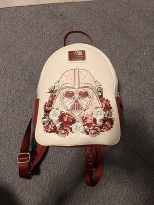 Loungefly Star Wars Darth Vader Floral Backpack Ivory Red Embroidered Women