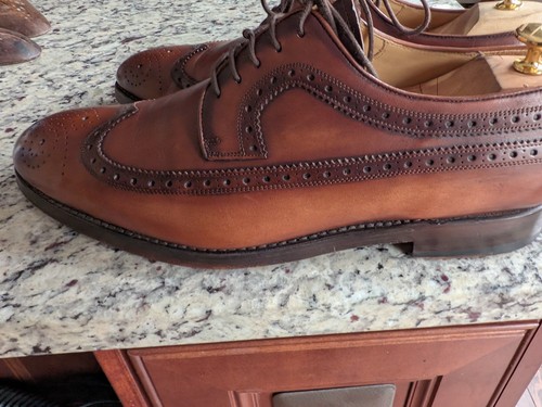 Cordwainer Cognac Longwing mit Brogue Made By Hand - Goodyear Welted US 10-10,5 - Bild 6 von 24