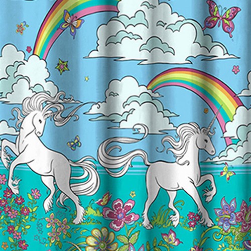Unicorn Rainbow 48x84 Window Curtain Panel Drapes Pair for ’ Bedroom, Multi C... - Picture 3 of 3