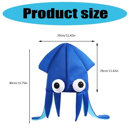 Cute Blue Green Yellow Red Devilfish Hat Adjustable Size Role Play Costume Prop - Picture 8 of 12