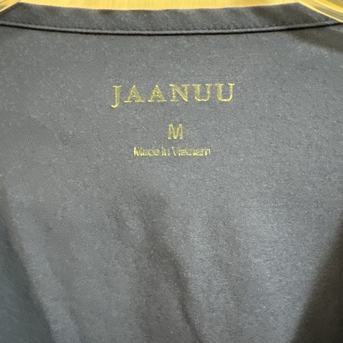 Jaanu Women Blue Full-zip Medium Peplum Scrub Top 4-pocket J96055 Discontinued - Picture 4 of 12