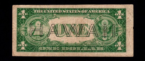 $1 1935-A Hawaii WWII Emergency Issue Silver Certificate Free Shipping (B185) - Picture 2 of 2