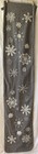 RACHEL ZOE, Wool Blend Gray Snowflakes Embroidery Beaded Table Runner, EUC